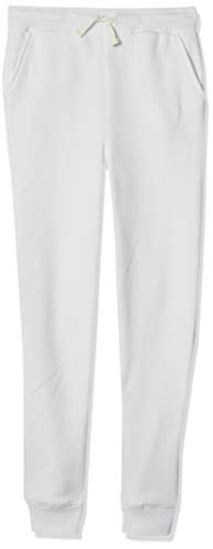 Amazon Essentials Pantalón deportivo jogger de forro polar Niño, Blanco, 6-7 años