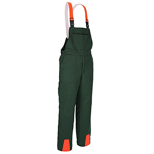 Mono de trabajo profesional KWF, pantalones con protección y tirantes, hecho en Alemania Grün Orange 50