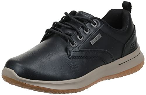 Skechers Delson Antigo, Zapatos Oxford Hombre, Negro (Black), 42 EU