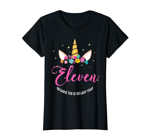 Regalos para la Niña de 11 años 11º Cumpleaños de Unicornio Camiseta