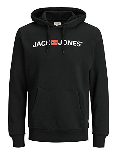 Jack & Jones Hombres Sudaderas jjeCorp Logo, Schwarz L