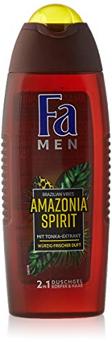 Gel de ducha 2 en 1 de FA Men Brazilian Vibes Amazonia Spirit con extracto de tonka y fragancia fresca, 1 unidad (250 ml)