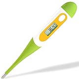 Termómetro oral rectal o axilar digital de Easy@Home para la medición de la temperatura corporal para bebés niños (verde)