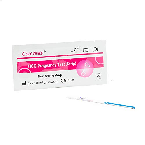 10 Test de embarazo Core Tests (hCG) de 10 mlU/ml 2,5mm ultrasensibles | test a tiras | prueba de embarazo | detección temprana fertilidad alta sensibilidad