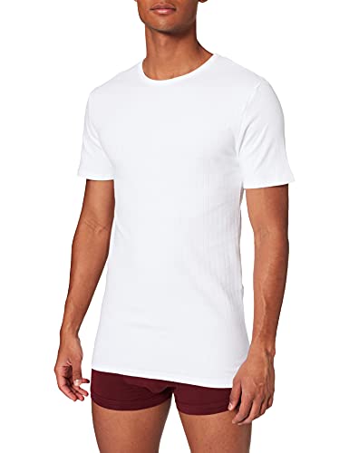 ABANDERADO - Camiseta Térmica De Manga Corta Y Cuello Redondo para hombre, color blanco, talla 60/2XL