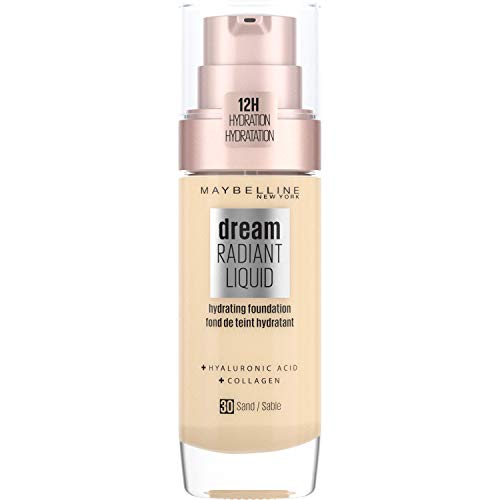 Maybelline dream satin liquid sandy beige 30 - Base de maquillaje (sandy beige, piel medio, 30 ml, 3,3 cm, 3,3 cm, 10,8 cm)