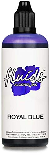 100 ml Fluids Alcohol Ink ROYAL BLUE, Tinta al alcohol para Fluid Art y Resin Art, azul