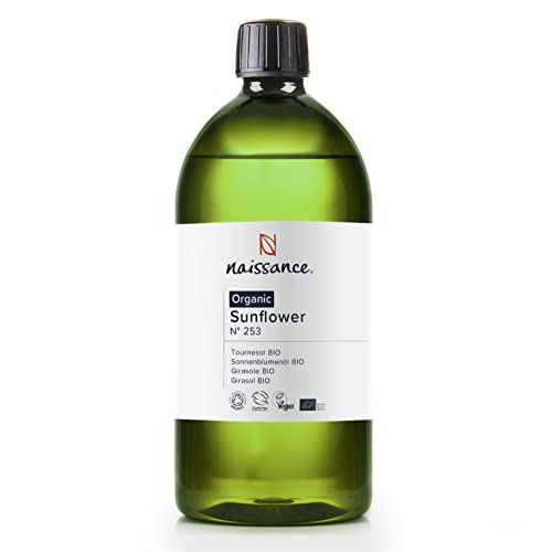Naissance Aceite Vegetal de Girasol BIO 1Litro - 100% puro, certificado ecológico, vegano y no OGM …