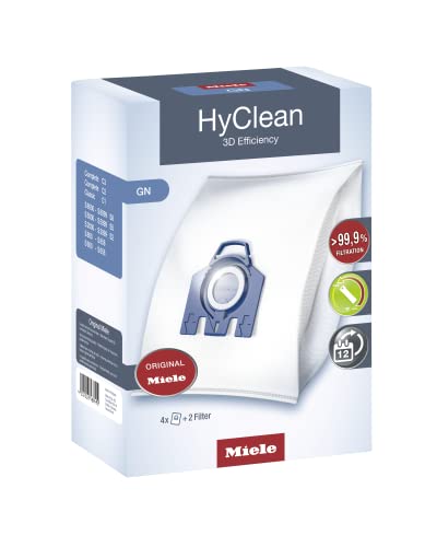 Bolsas HyClean 3D Efficiency G/N, 4 bolsas recogepolvo y 2 filtros