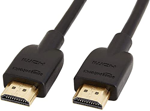 Amazon Basics - Cables HDMI 2.0 de alta velocidad Ultra HD, compatibles con formatos 3D y con canal de retorno de audio, 0,9 m, paquete de 2 unidades