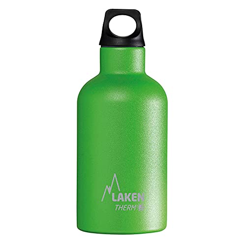 LAKEN Futura Botella Térmica de Acero Inoxidable 18/8 y Aislamiento de Vacío con Doble Pared, Verde, 350 ml