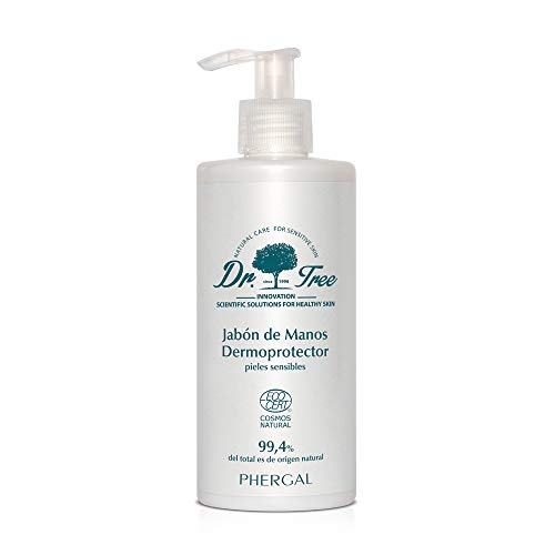 Dr. Tree Jabón De Manos Dermoprotector Pieles Sensibles | Limpia Y Restaura La Barrera Cutánea | 99% Ingredientes Naturales, 300 Mililitro