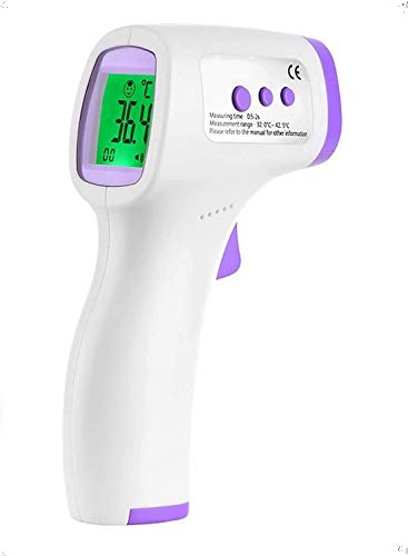 Termómetro infrarrojos sin contacto – termómetro digital láser medición frente – pistola laser temperatura a distancia para bebe o adulto