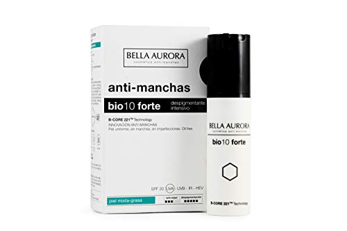 Bella Aurora Anti-Manchas Intensivo Piel Mixta-Grasa SPF 20, 30 ml | Crema Anti-edad para Manchas en la Cara | Tratamiento Despigmentante Facial | Bio10 Forte