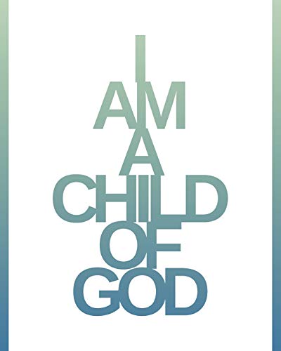 I am a Child of God: Cool Colors Ombre 8 in by 10 in Notebook