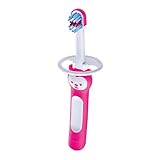 Mam Baby'S Brush - Cepillo de dientes con anillo de seguridad, 6 meses, rosa