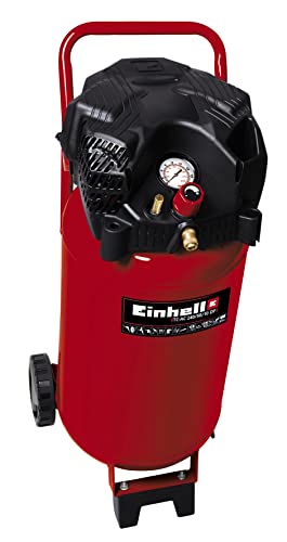 Einhell Compresor TH-AC 240/50/10 OF (1500 W, 240 l/min aspiración, depósito de 50 l, 10 bar de presión máxima de funcionamiento, bajo nivel de aceite y mantenimiento, reductor de presión, manómetro)