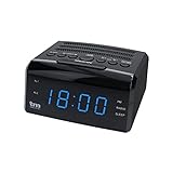 TM Electron TMRAR010 - Radio Reloj Despertador Digital PLL, Color Negro