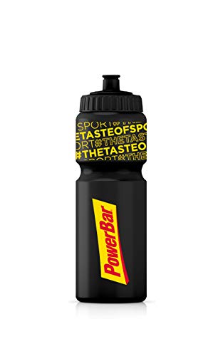 Powerbar Botella de Agua Negra 750ml - Para el Ciclismo, el Fitness y los Deportes + BPA libre 1 Unidad 1044 gr