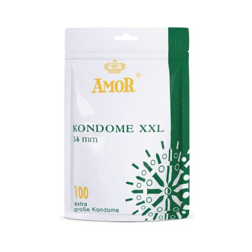 Preservativos AMOR Premium XXL Ultrasensitive, Ø 54 mm, transparente, paquete de 100