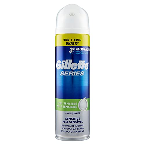 Gillette Series Espuma de Afeitar para Pieles Sensibles, 250 ml