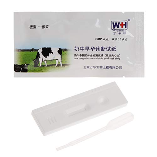 siwetg Kit de prueba de embarazo de vaca de orina Midstream para animales precoces de diagnóstico de embarazo para granja