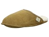 Fellhof - Trendy - Zapatillas de estar por casa - Con suela cómoda de piel - Forradas de piel de cordero - Termorreguladoras, color Beige, talla 42/43 EU
