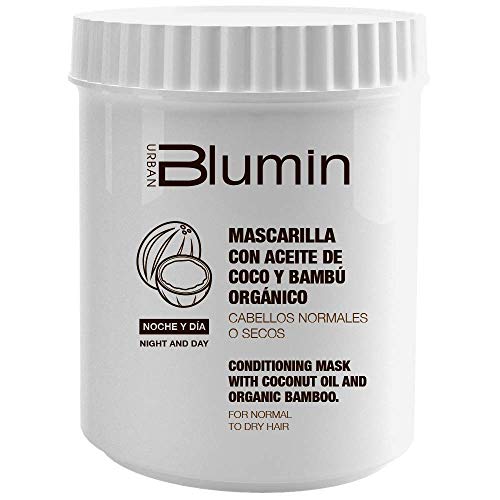 Blumin Mascarilla para el Cabello con Aceite de Coco y Bambú Orgánico ideal para cabellos normales o secos, 700 ml