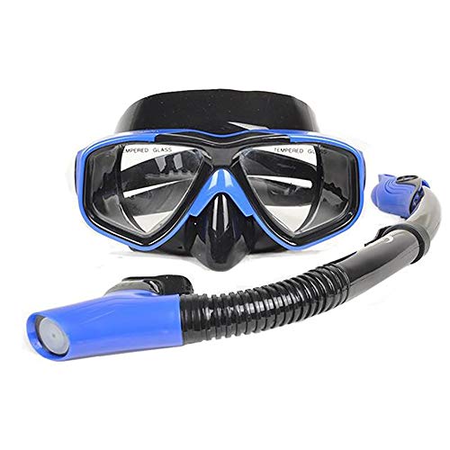 Sunbobo Traje de máscara Conjunto de Snorkel Duradero Gafas de Buceo Gafas templadas Diseño de Gafas de Snorkeling Snorkel Dry Top Snorkel con Anti-Niebla Spray Adecuado para Snorkeling