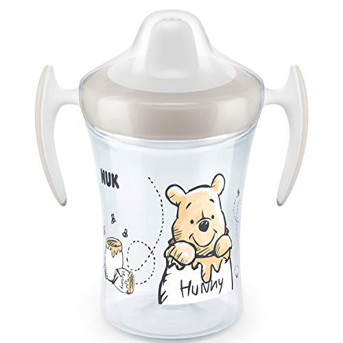 NUK Vaso para aprender a beber con boquilla suave y asas ergonómicas, 6 meses, sin BPA, 230 ml, Disney Winnie the Pooh