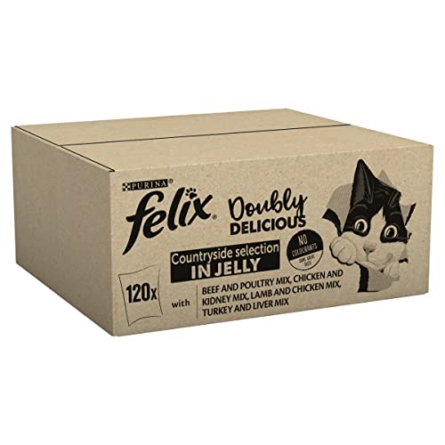 Felix As Good As It Looks Doubly Delicious - Comida húmeda para Gatos (120 x 100 g)