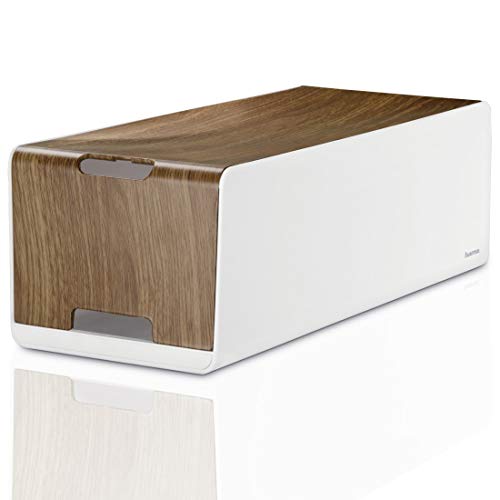 Hama 116219 Maxi - Caja de cables (40 x 15,5 x 13,8 cm, con patas de goma), diseño de madera