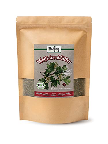 Biojoy Hojas y flores de espino orgánico, cortadas, para té e infusión de espino (Crataegus monogyna) (250 gr)