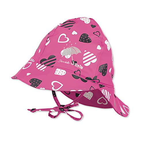 Sterntaler Sombrero de lluvia para niñas con protección en el cuello, Edad: 5-6 Meses, Talla: 43, Rosa (Hortensia)