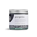 georganics Remineralizante Natural Aceite Coco Orgánico Pasta de dientes 60 ml - Activado Blanqueamiento Carbón