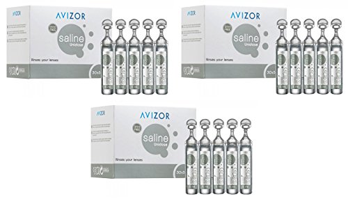 Avizor - Solución salina unidosis, 3 unidades, 30 x 5 ml