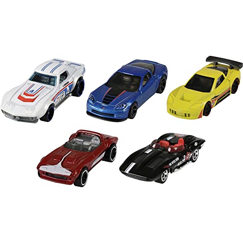 Hot Wheels Pack de 5 vehículos, coches de juguete (modelos surtidos) (Mattel 1806)