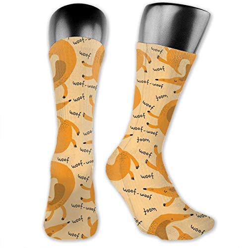 huatongxin Medias de compresión,calcetines de tubo amarillos para perro salchicha,para correr,viajar,atlético,embarazo y enfermera