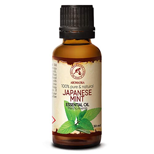 Aceite de Menta 30ml - Mentha Arvensis - Aceite Esencial de Menta Japonesa para Aromaterapia - Difusor de Aroma - Lámpara de Fragancia - Baño - Mejor para Belleza - 100% Puro y Natural