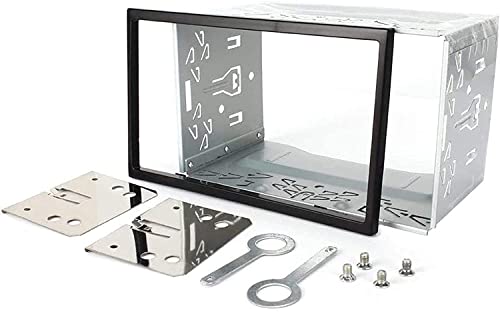 Kit de instalación de hierro estéreo universal para audio de coche con marco para reproductor de DVD estéreo de doble DIN 2 DIN
