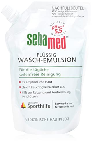 Sebamed Jabón Líquido gratuito Wash Emulsión pH 5,5 para la piel seca o sensible 400 Ml