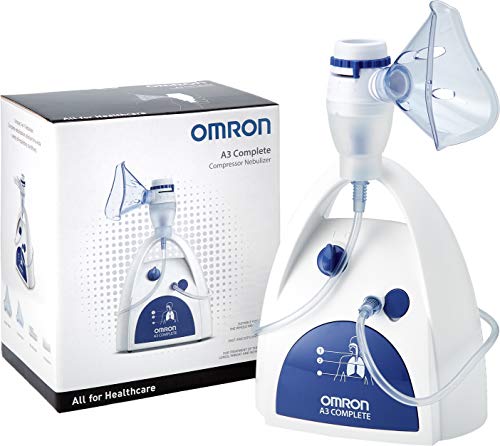 OMRON A3 Nebulizador de aerosol Complete 3 en 1: trata las vías respiratorias altas, medias y bajas, adecuado para resfriados, infecciones, alergias y asma