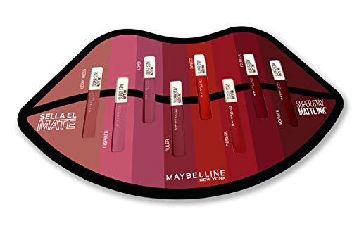 Maybelline New York - Cofre Edición Limitada 8 tonos Superstay Matte Ink, Pintalabios Mate Líquido Larga Duración, Colores Rojos y Rosas, 40 ml