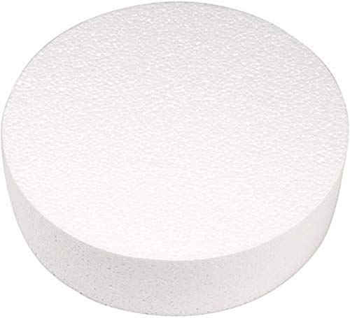 RAYHER - Disco de Espuma de poliestireno, diámetro: 25 cm, Altura: 7 cm, Ideal como Soporte/Accesorio para Cake Pops