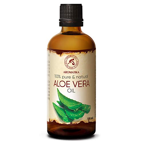 Aceite de Aloe Vera 100ml - Aloe Barbadensis - Brasil - 100% Puro y Natural - Cuidado Intensivo para Rostro - Cuerpo - Cabello - Masaje - Cosmético para Cuidado Corporal