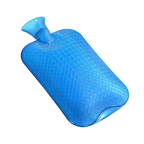 Normani - Bolsa de agua caliente (3 L, PVC, para dolores de espalda, molestias menstruales), color azul