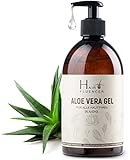 Hairfluencer Gel de Aloe Vera de 100% jugo de hoja (500ml) Gel de Aloe Vera orgánico para el cuidado de la piel y el cabello - hidratante y antiinflamatorio - Aloe Vera contra espinillas y acné