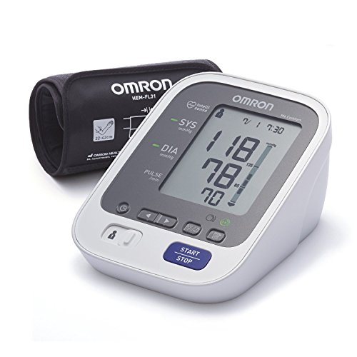 Omron Healthcare M6 Comfort Monitor de presión arterial automático de braz, memoria de hasta 200 mediciones