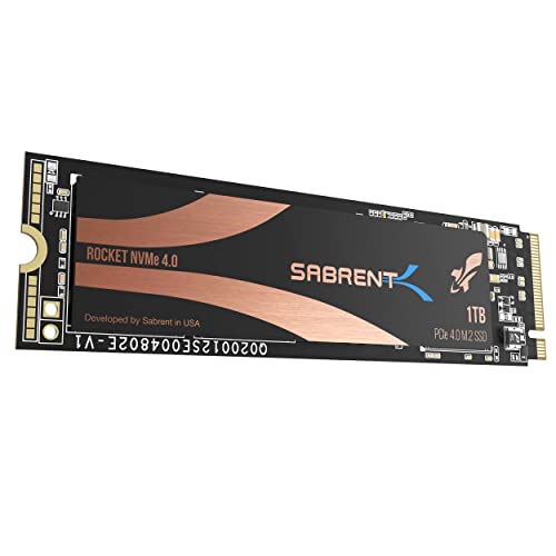 SABRENT PS5 SSD 1TB, M.2 SSD 1TB, PCIe 4.0 M.2 SSD, NVMe 1TB, Gen4 M.2 2280, Velocidades internas SSD de hasta 5500 MB/s Rocket 4 5 años de garantía (SB-ROCKET-NVMe4-1TB)