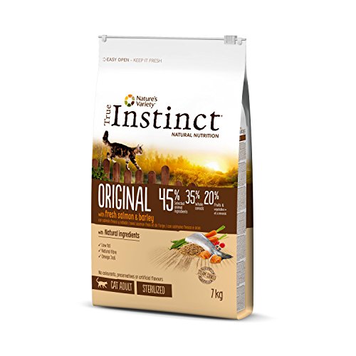 True Instinct Original - Nature's Variety - Pienso para Gato Esterilizado Adulto con Salmón y cebada - 7kg